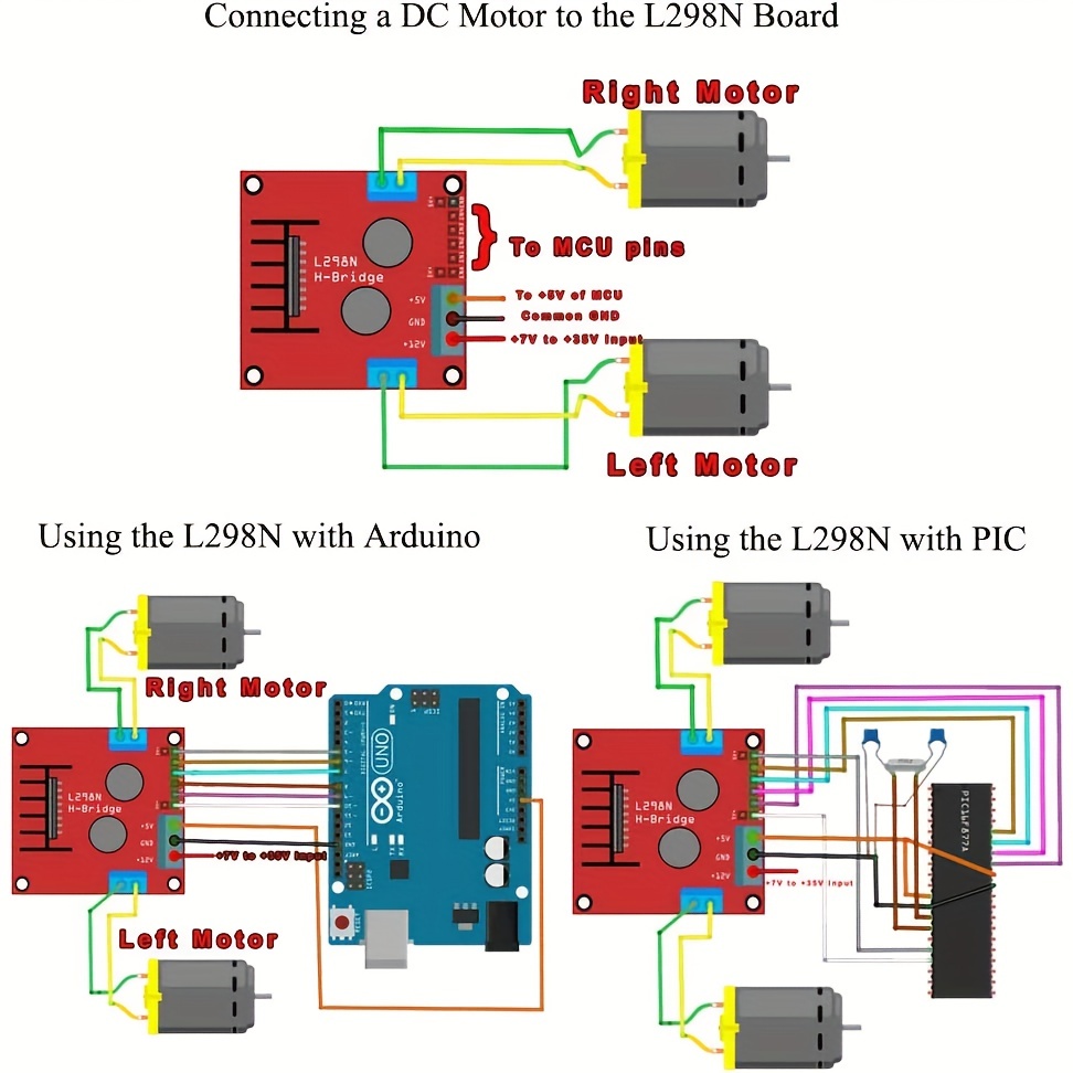 L298n Motor Drive Controller Board Module Dual H Bridge Stepper For ...