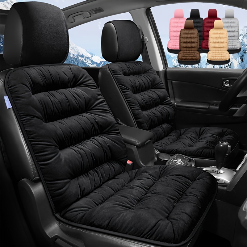 Winter Soft Plush Car Seat Cover Thickened Warm Automotive - Temu