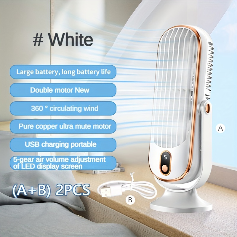 Large Battery Dual Motor Portable Air Conditioner Household - Temu