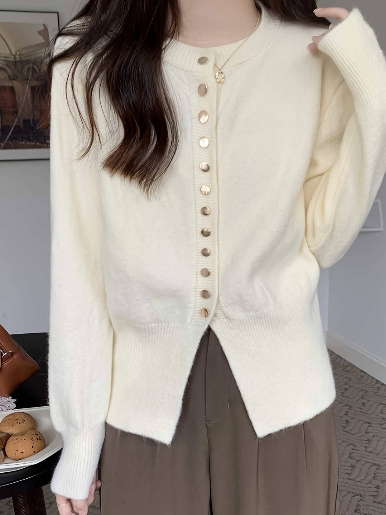 Button up sweatshirt discount cardigan