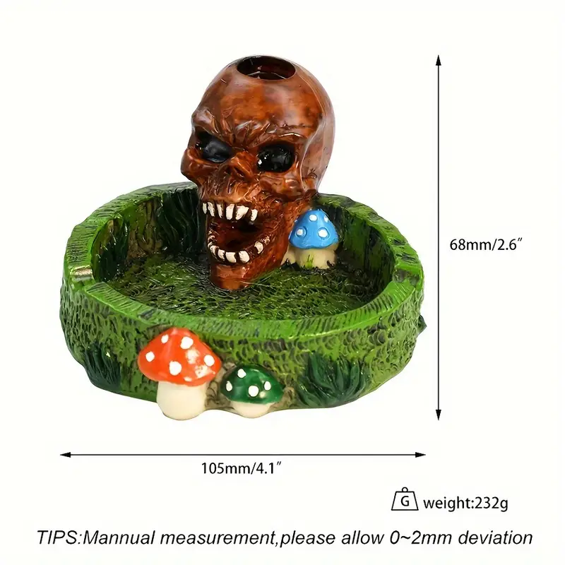 1pc personalized ashtray skull crocodile ashtray household decorative astray ashtrays for home hotel bar office fancy gift for men women christmas gifts halloween gifts details 1