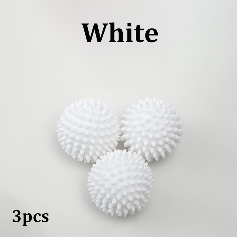Image of 3 Reusable Laundry Dryer Balls - Soft Washing Balls For Fabric - An Alternative To Fabric Softeners, Softening And Fluffing Laundry While (blue, White, Purple)
