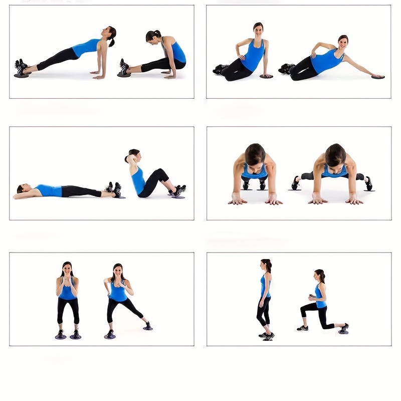 2pcs Discos deslizantes Slider Fitness Disc Ejercicio Placa deslizante para  Yoga Gym Abdominal Core Training