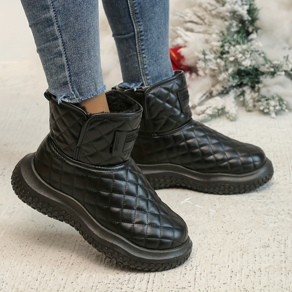 Botas Boots De Mujer Para Nieve Lluvia Impermeable De Invierno Con  Plataforma