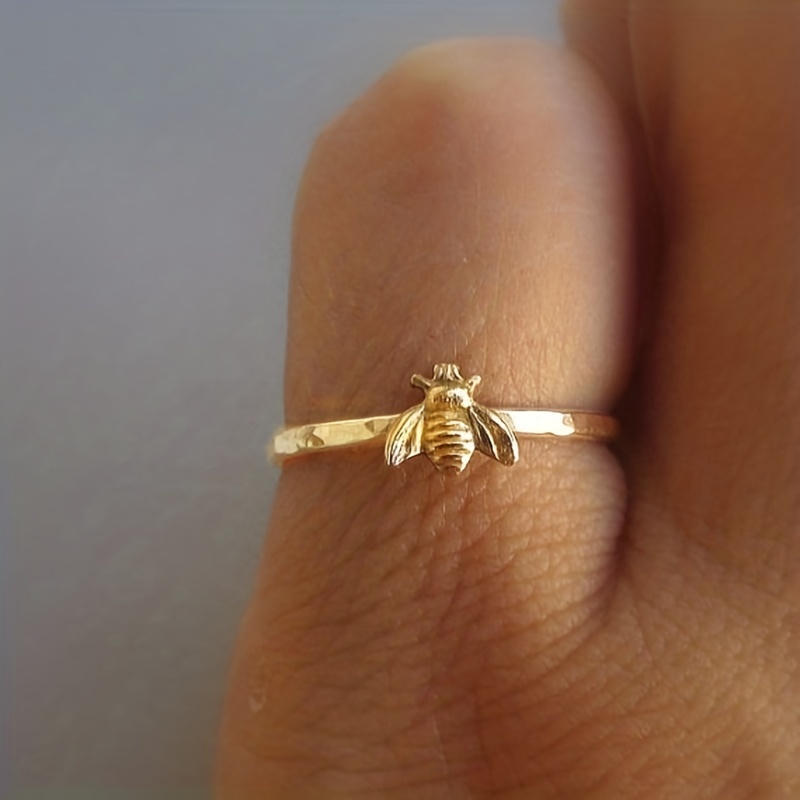 

Minimalist Ring Plated Cute Little Bee Design Match Daily Outfits Special Jewelry For Special You