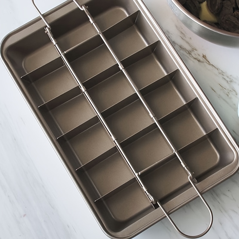 Non stick Stainless Steel Brownie Cake Pan With Dividers - Temu