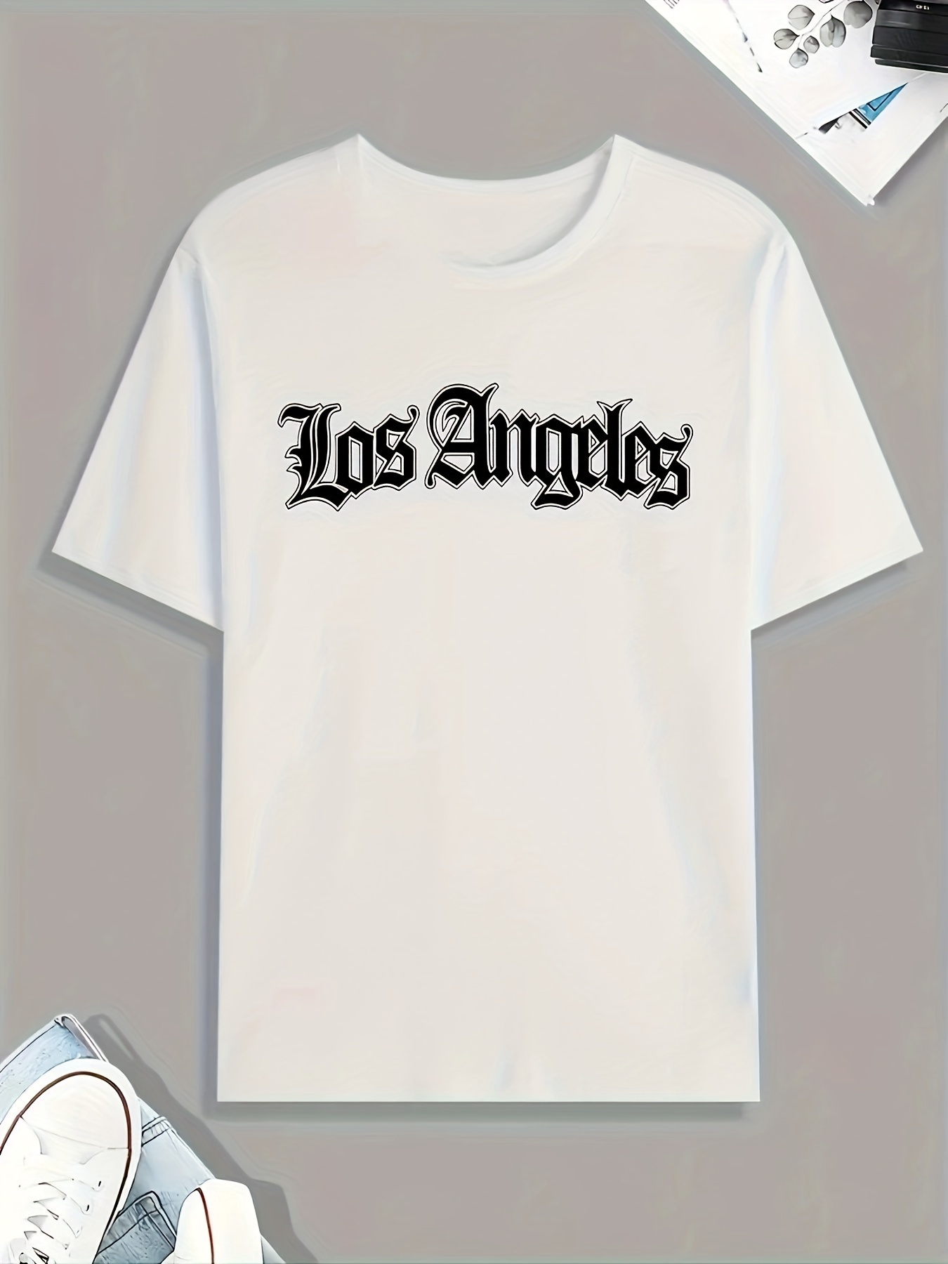 Printed Graphic T-shirt - White/Los Angeles - Kids