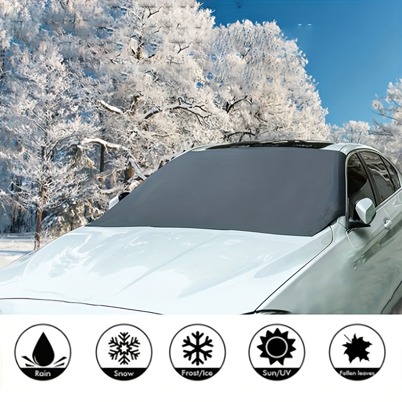 1pc Schwarze Schneecreme Sonnenschutz Auto Frontscheibe Frost