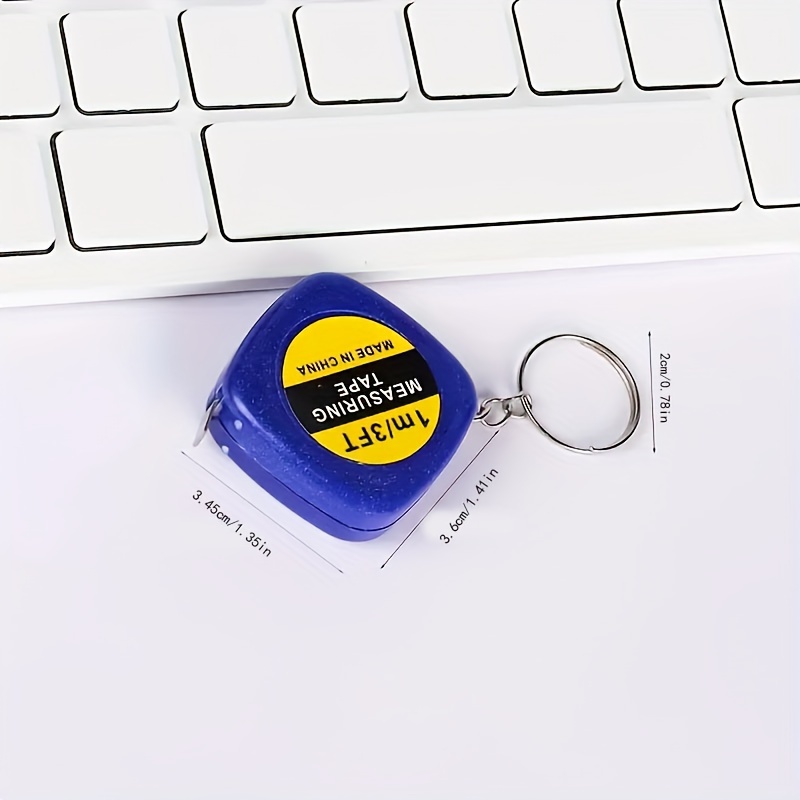 1pc Stainless Steel Retractable Ruler Tape Measure Keychain Perfect  Measuring Tool For On-The-Go!