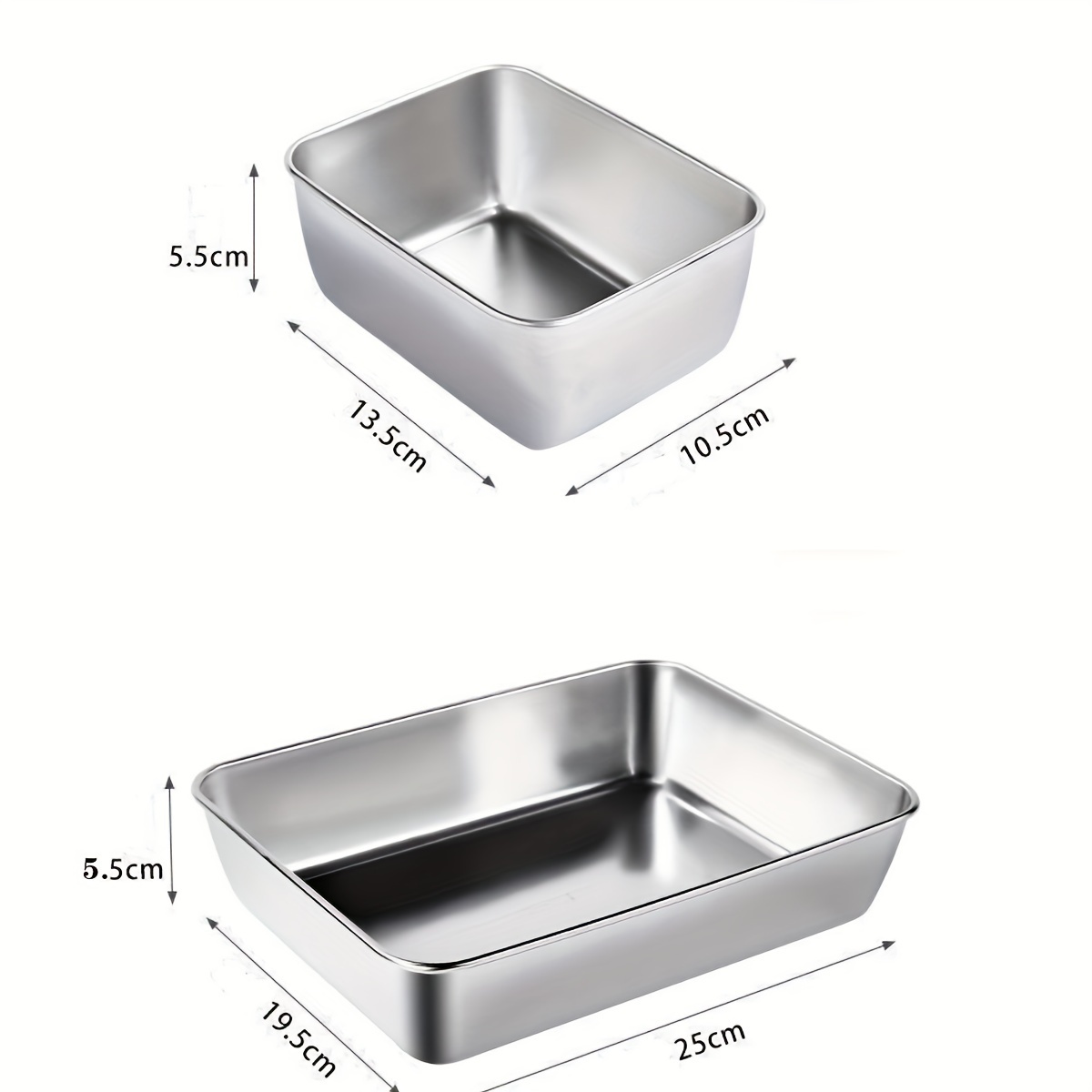 3pcs, Baking Sheets, Stainless Steel Meal Prep Containers, Cookie Sheets  Set, Freezer Food Storage Containers, Baking Tools, Kitchen Gadgets, Kitchen