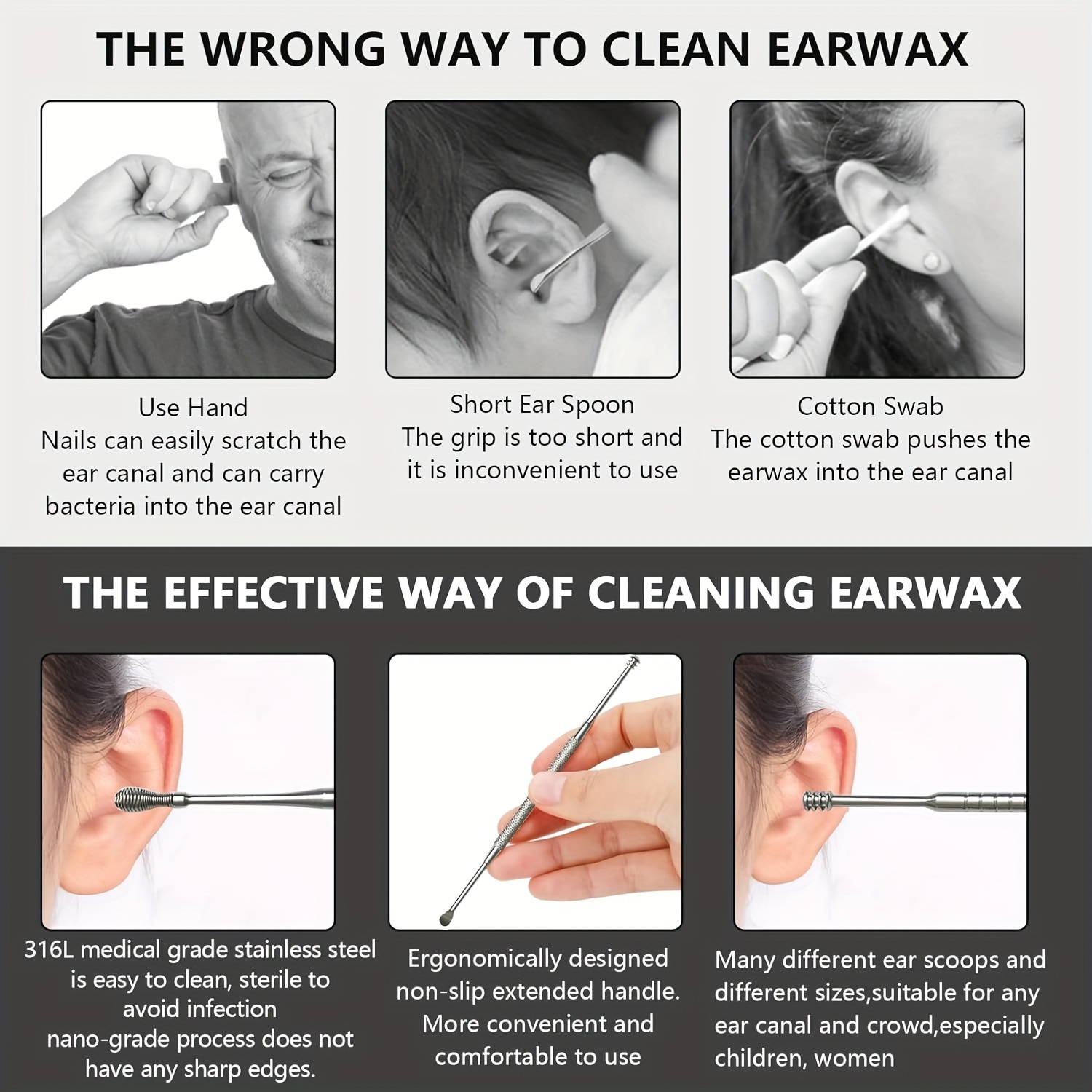 Ear Cleaner Wax Removal Tool Earpick Sticks Easy Effective - Temu