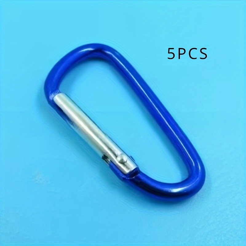 5pcs Aluminum D Ring Buckle Metal Spring Hook For Camping Hiking