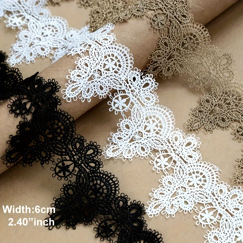 Elegant Lace Ribbon Trim Fabric - Exquisite DIY Embroidered Net Cord for  Chic Sewing Decorations and Craft Projects - Delicate Lace Fabric for  Stylish