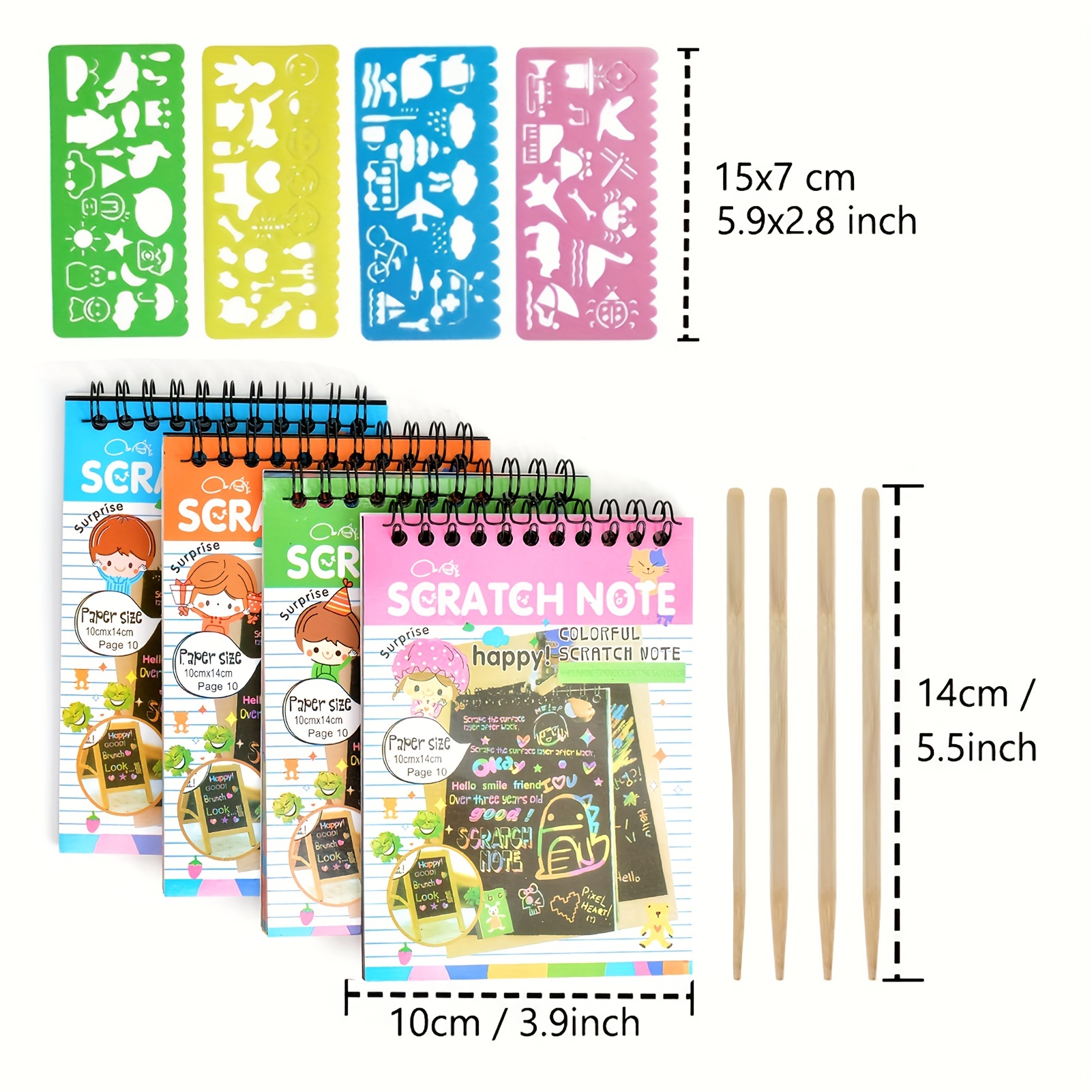 Great Choice Products 16 Pack Scratch Notebooks Art And Crafts