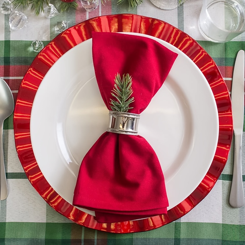 6 Serviette de Table Tissu en Coton + Lin 40x40cm Serviettes de Table en Tissu  Serviette de Table Mariage Serviettes Papier pour Table de  Famille/Hôtel/Pique-Nique/Fête : : Cuisine et Maison