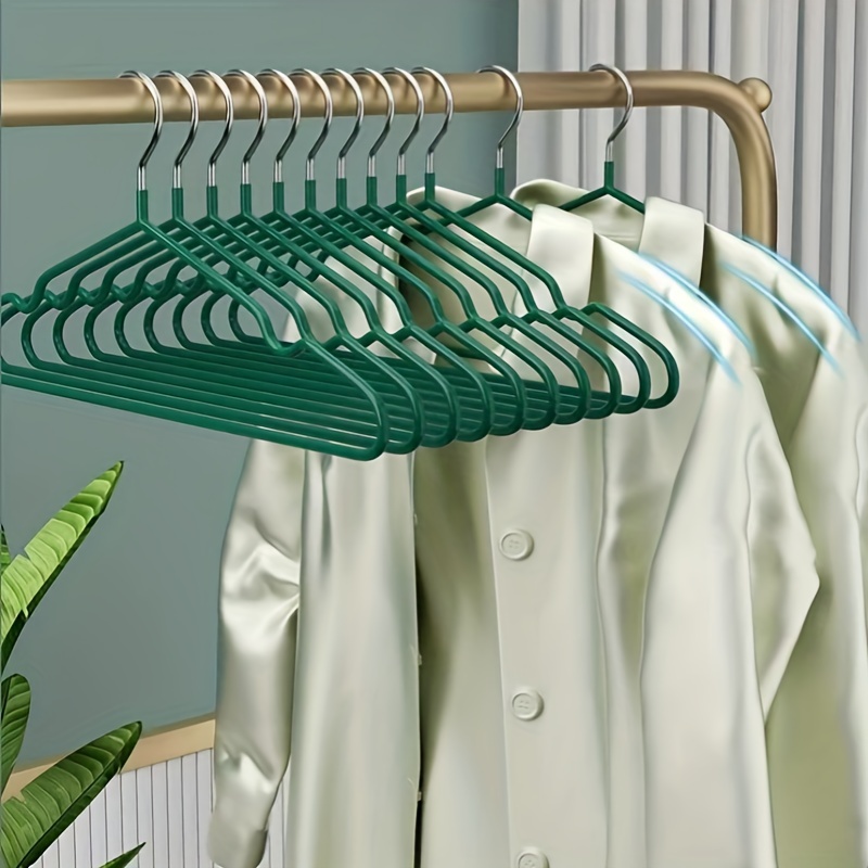 Metal Clothes Hangers Traceless Clothes Racks Sturdy Heavy - Temu