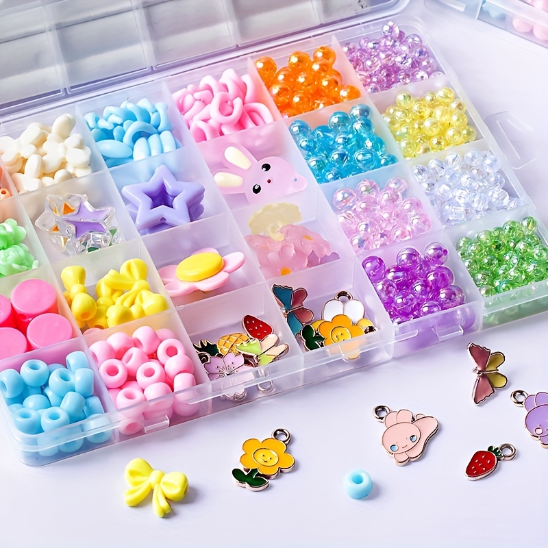 Bracelet Making Kit Beads Toys for Children DIY 24 Grid Handmade Making  Puzzles Beads for Girls Kit Girls Toys for 3 5 7 9 11