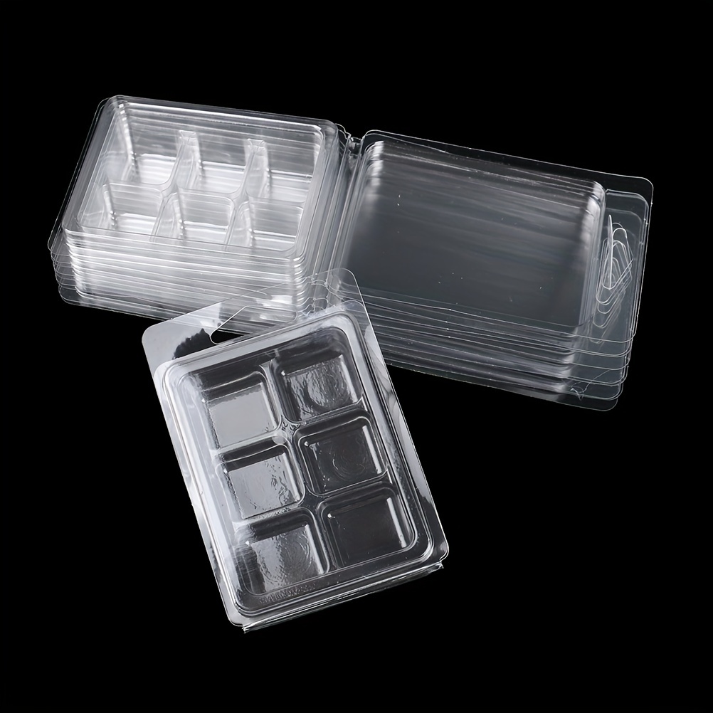 DGQ Wax Melting Molds  25 Packs Of Empty Clear Plastic Wax Melt Shell