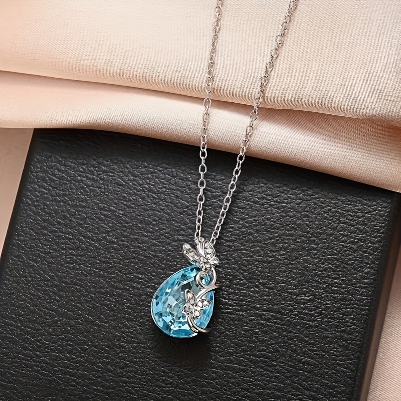 Delicate sales sapphire necklace