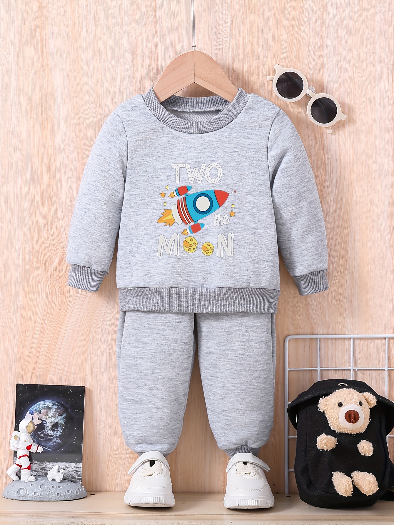 Conjunto Menino Foguete Cinza - Fashion Kids