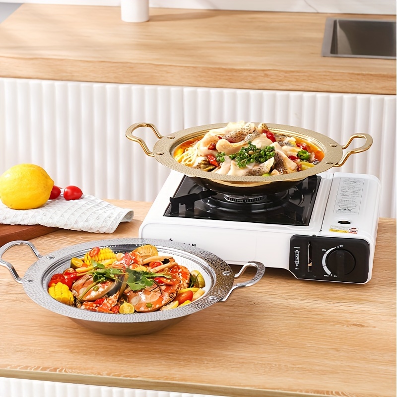 Buy Wholesale China Stainless Steel Hot Pot,two Flavor Separation Induction  Cooker With Heatproof Practical Handle & Two Flavor Hot Pot at USD 6