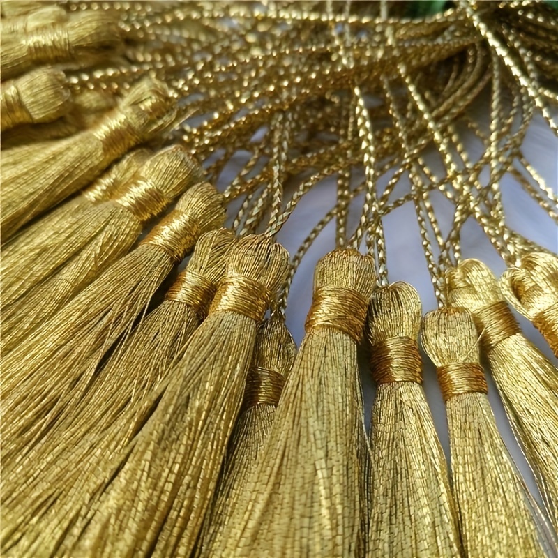 Golden Silver Thread Tassels Pendant Jewelry Keychains - Temu