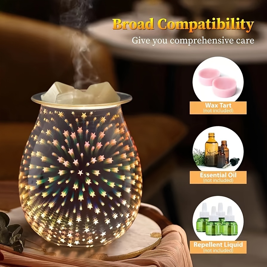 Electric Aroma Lamp Electric Wax Melter Oil Burner Warmer Fragrance Night  Light