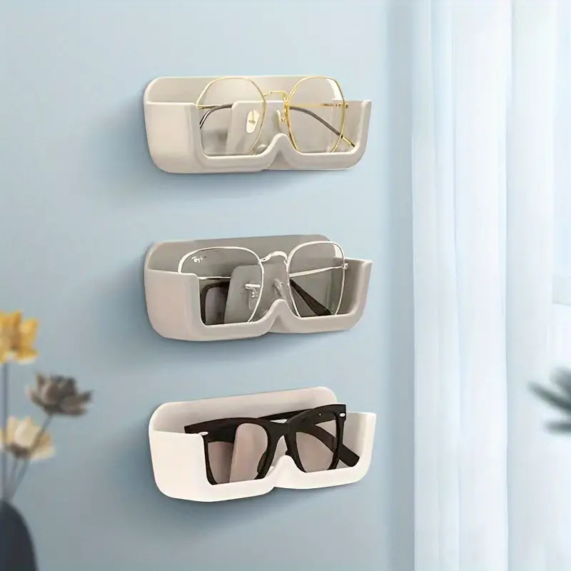 Wall mounted Eyeglass Storage Rack Punch free Glasses - Temu