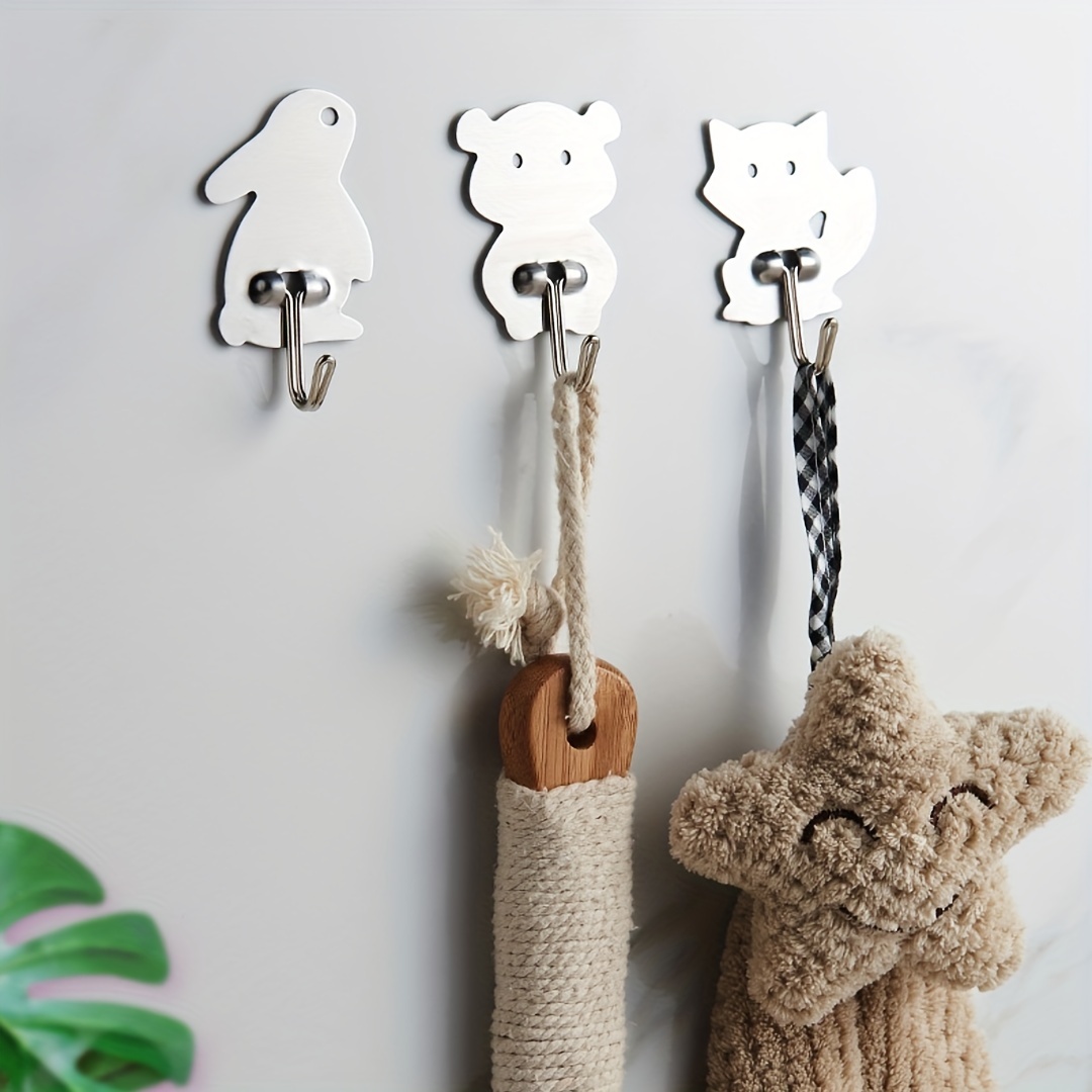 Stainless Steel Animal Shaped Hooks Sticky Hook Waterproof - Temu