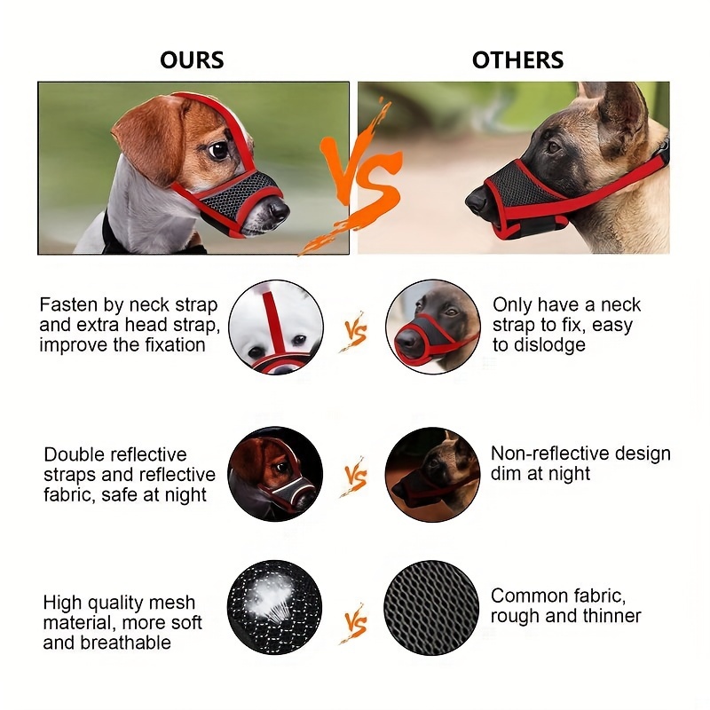 Breathable Nylon Mesh Dog Muzzle Adjustable Strap - Temu