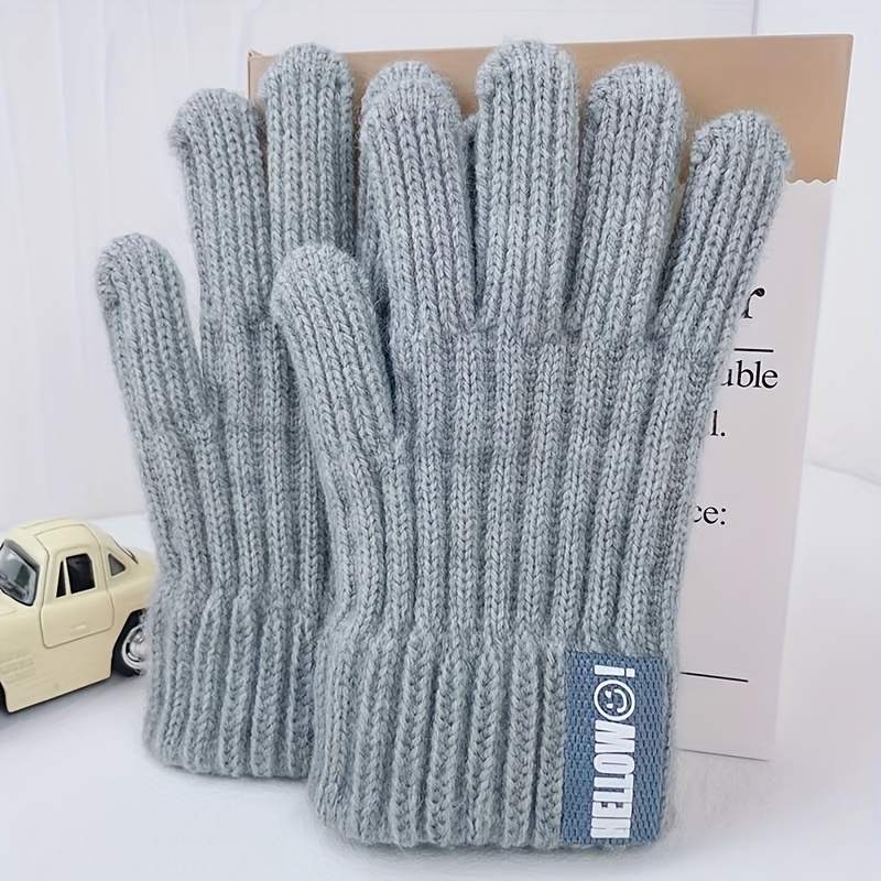 Kids' Warm Knitted Gloves for Winter Weather