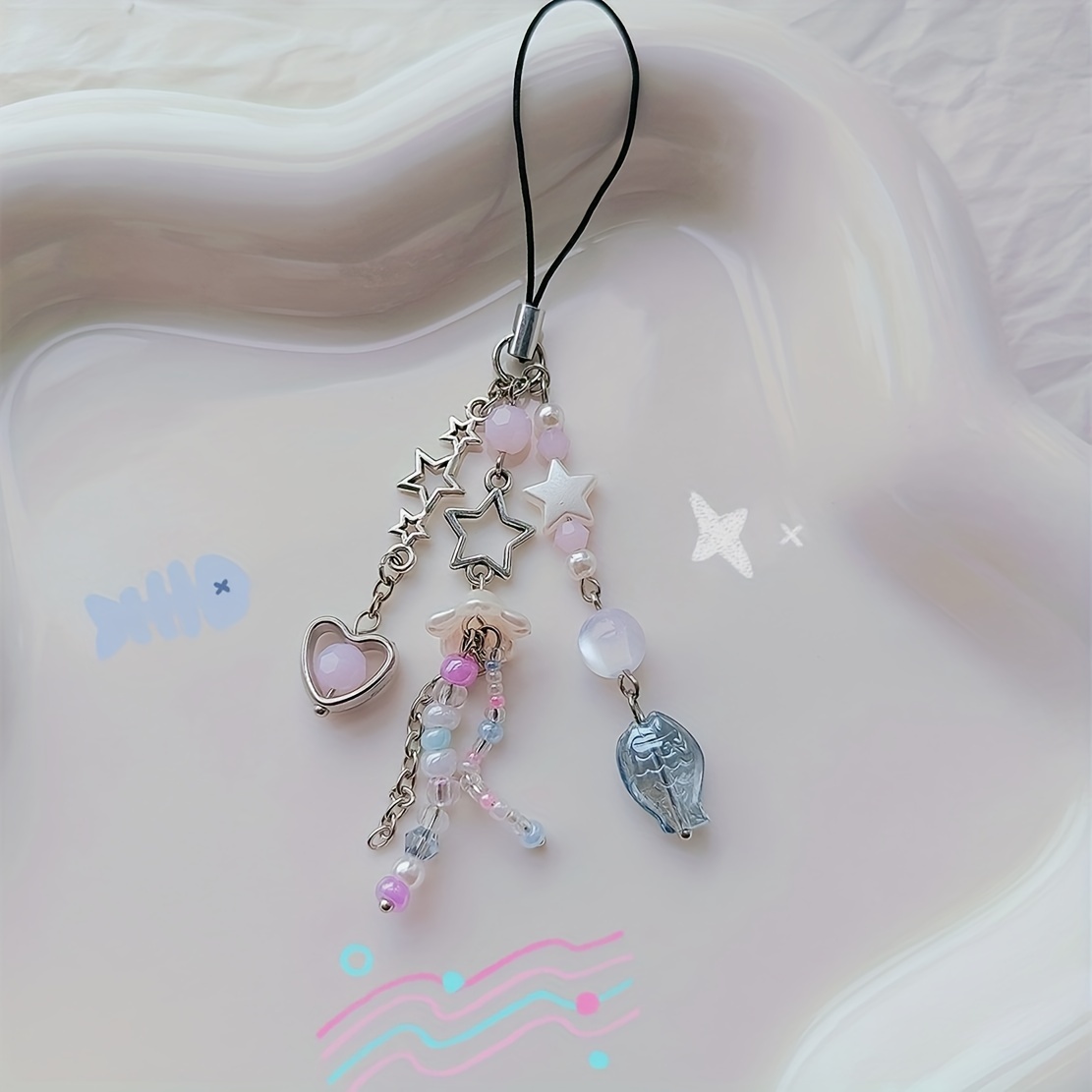 1pc Jellyfish Phone Charm, Cute Phone Charm, Phone Accessories, keychain  Accessories