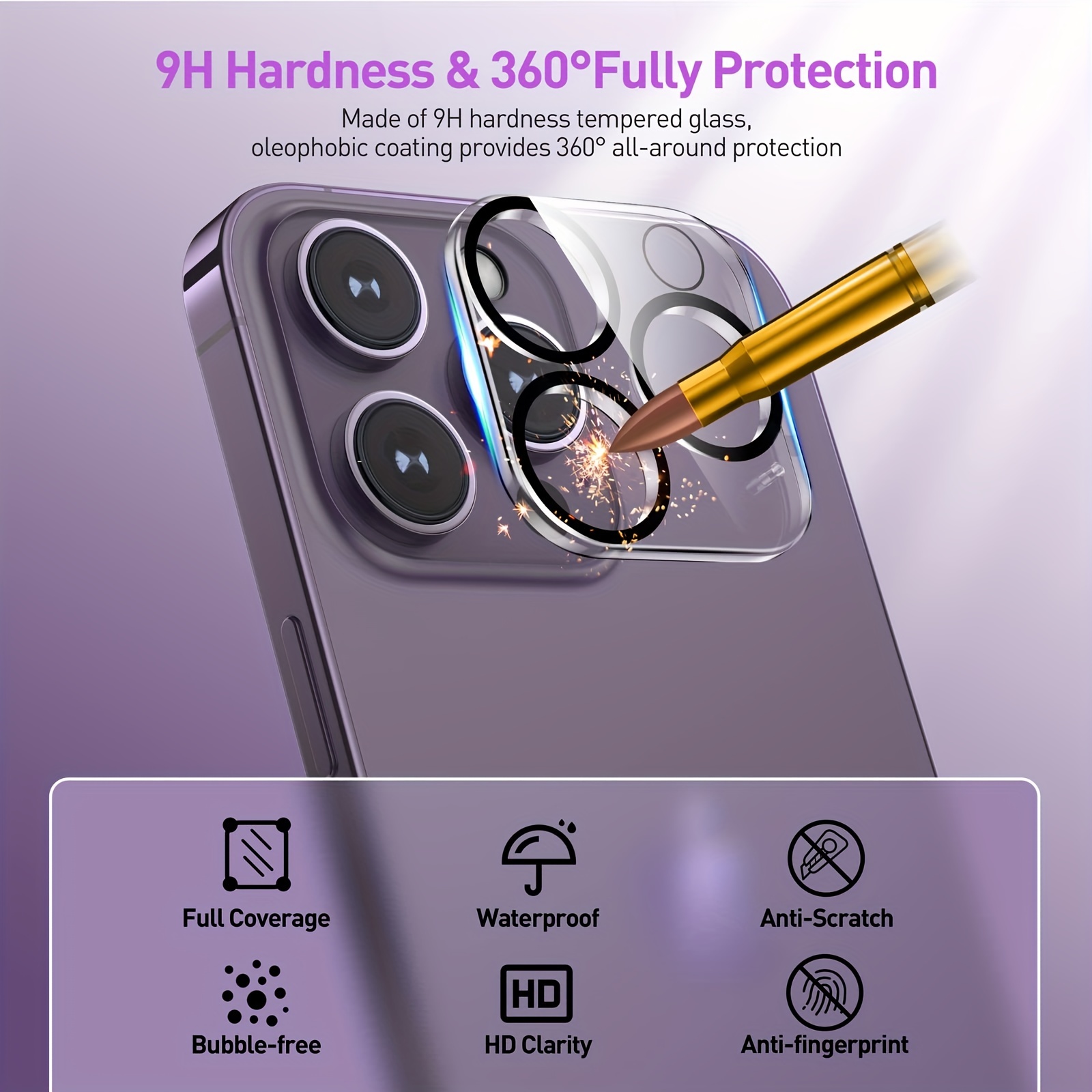 iPhone 12 mini HD Clear Tempered-Glass Camera Lens Protector