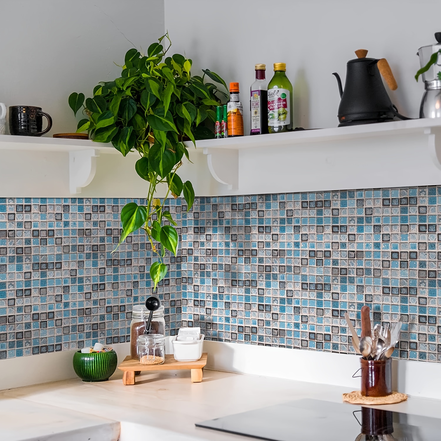 Yes, You Can Use Wallpaper as a Kitchen Backsplash