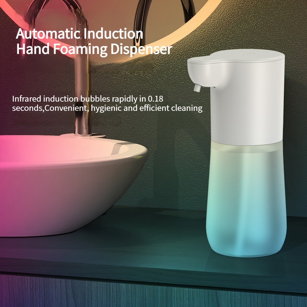 Automatic Soap Dispenser,Foaming Soap Dispenser Touchless  350ml/12oz,Battery Operated Hand Free Automatic Foam Liquid Soap Dispenser  for Bathroom or Kitchen 