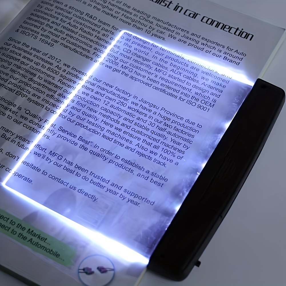 Luz de lectura, panel de lámpara de lectura LED para leer en la cama,  libro, luz de libro plana, 14,2 x 17,5 cm TUNC Sencillez
