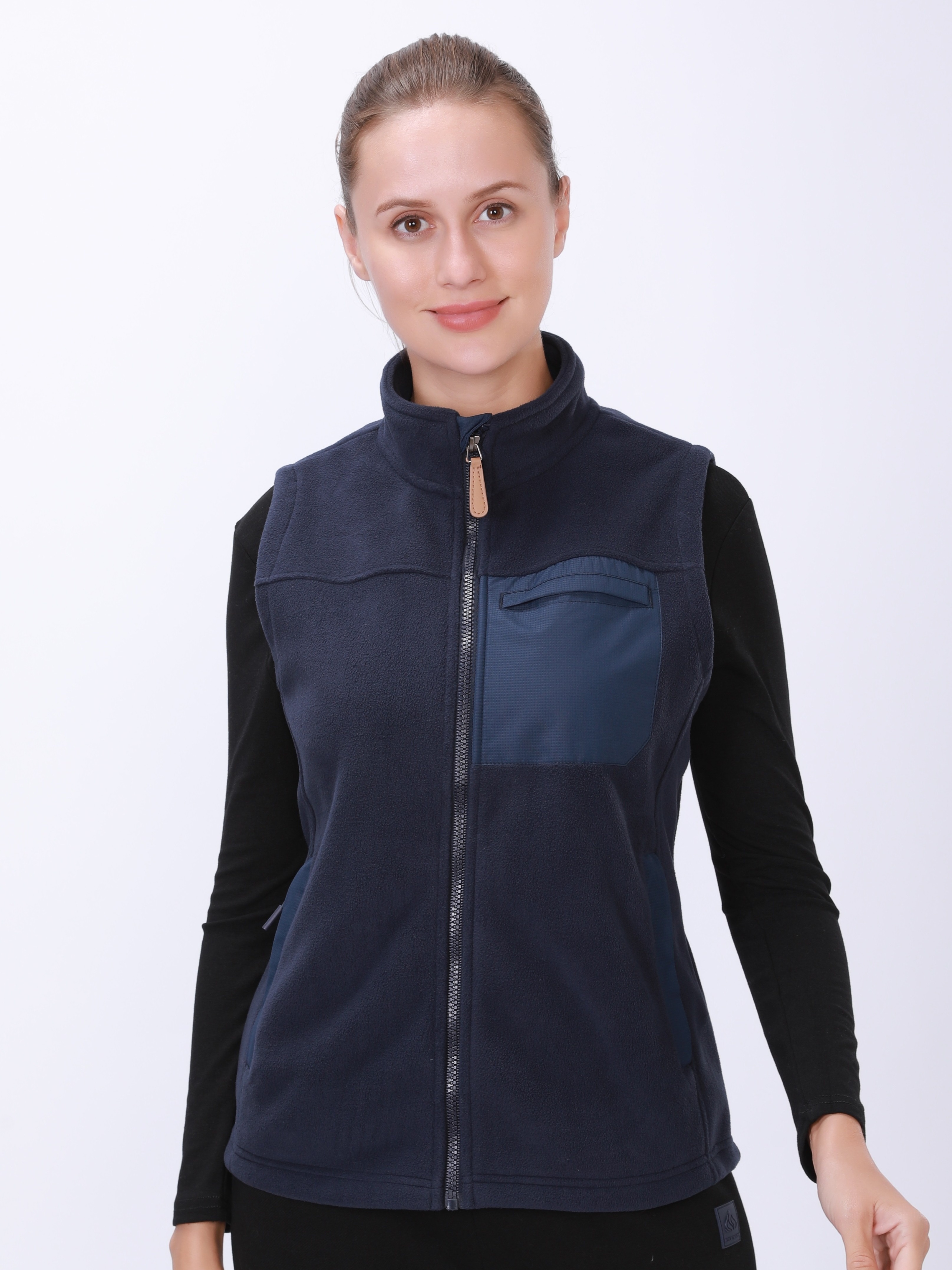 Fleece Sleeveless Jacket For Women, Warm Winter Stand Collar Vest ...