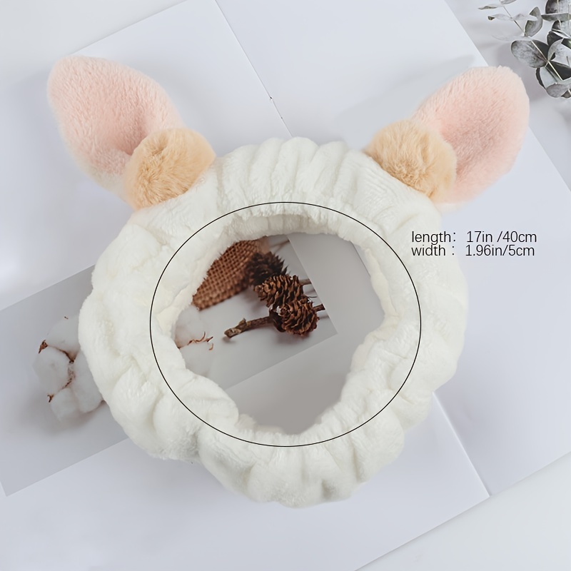 Makeup Rabbit Headband Cute Hair Band Washing Face Spa - Temu