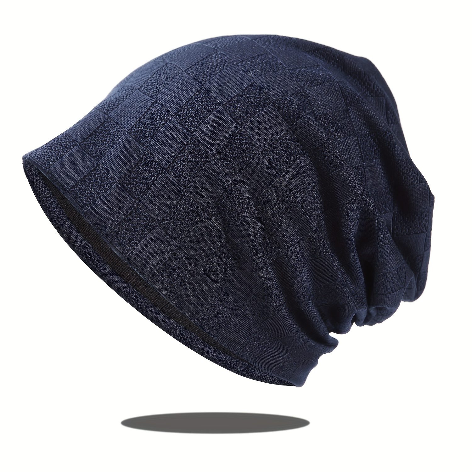 Louis Vuitton Burgundy and Grey Wool Bonnet Petit Damier Beanie Hat