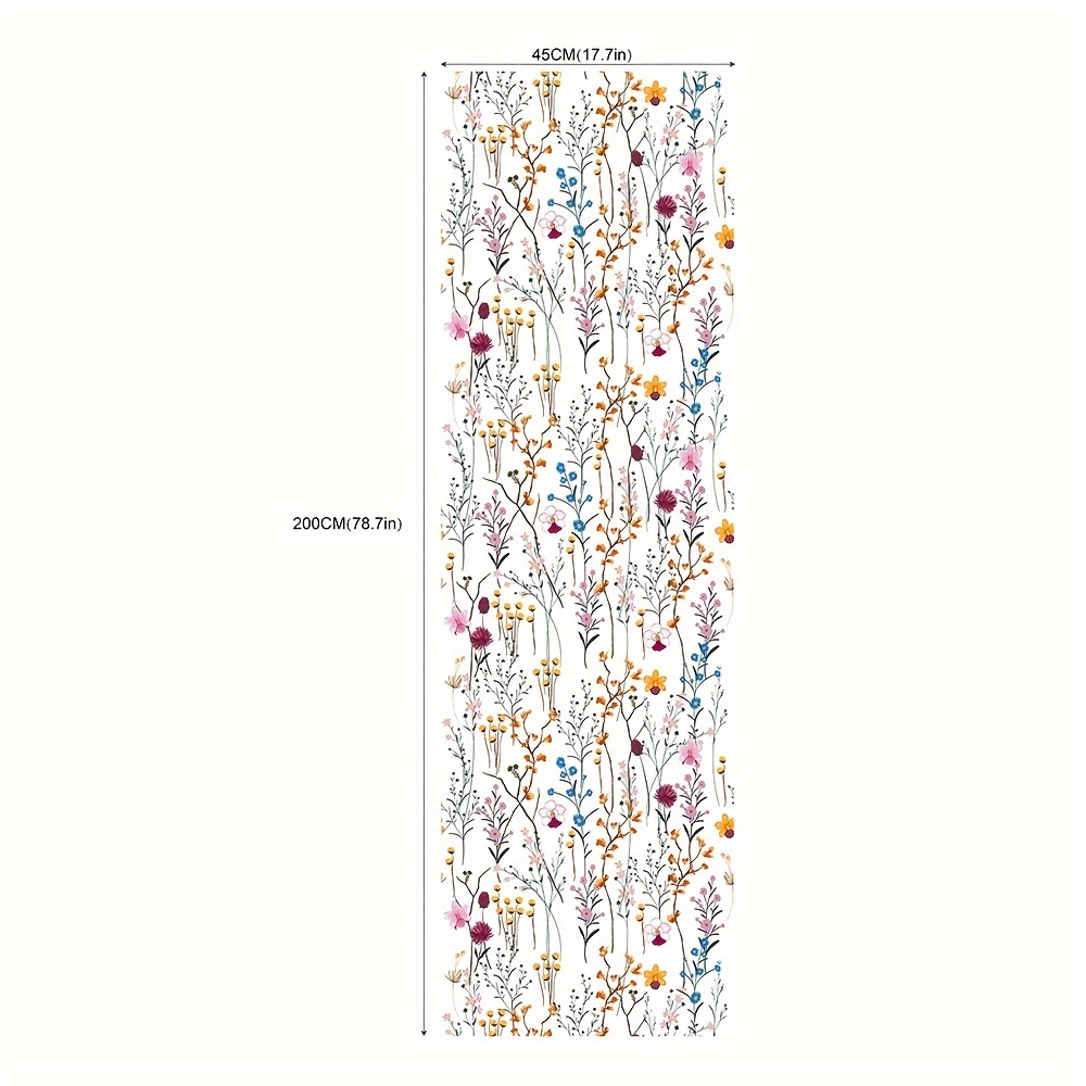 Image of 17.7in*78.7in*1pcs Fern Background Self-adhesive Wall Paper, Living Room Bedroom Wall Renovation Furniture Sticker, Floral Leaves Waterproof Removable Wallpaper Wall Painting Rw052