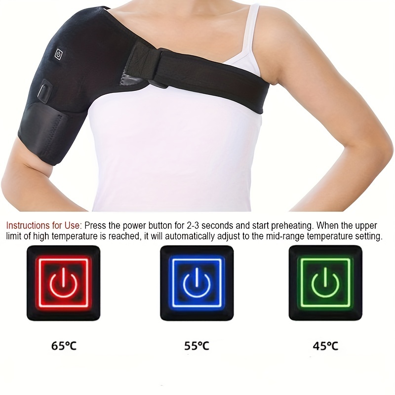USB Heated Wrap Electric Heating Shoulder Massager Pad Health Care Tool Neck  Massager Brace Cramps Pain Relief Relieve Fatigue - AliExpress