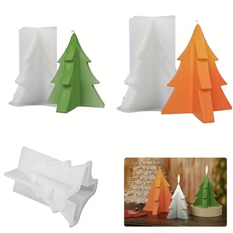 Acrylic/silicone Christmas Tree Candle Mold Easy Demoulding DIY