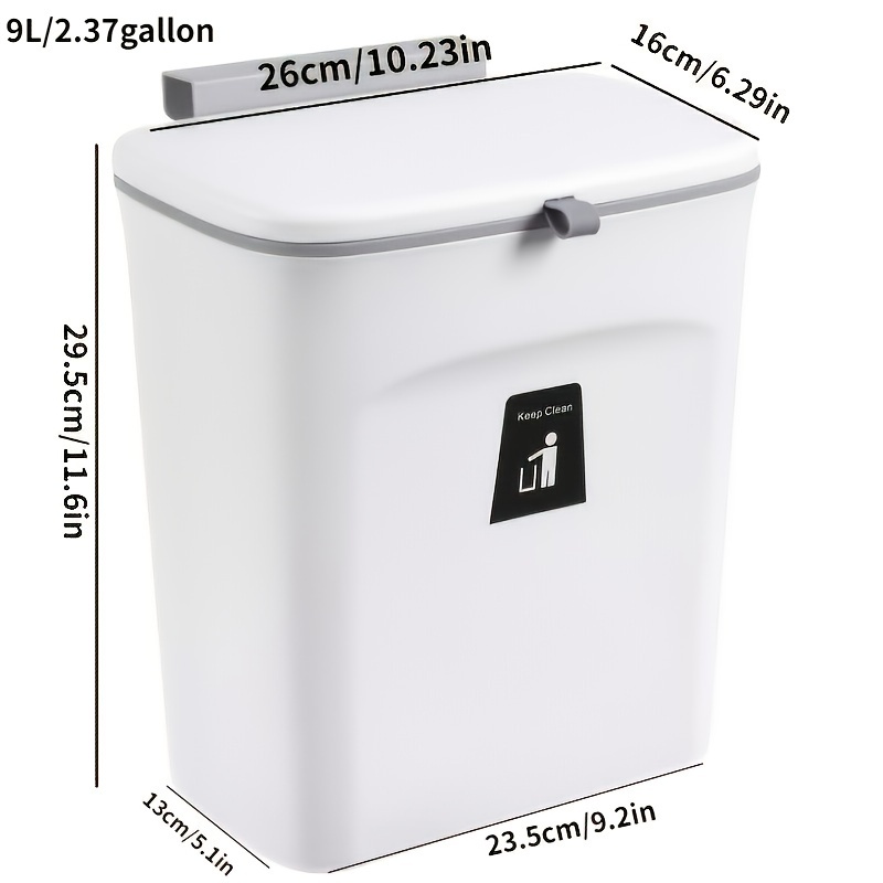 1pc stylish cabinet door hanging trash can convenient and space saving wastebasket for bathroom living room office and camping dustbin