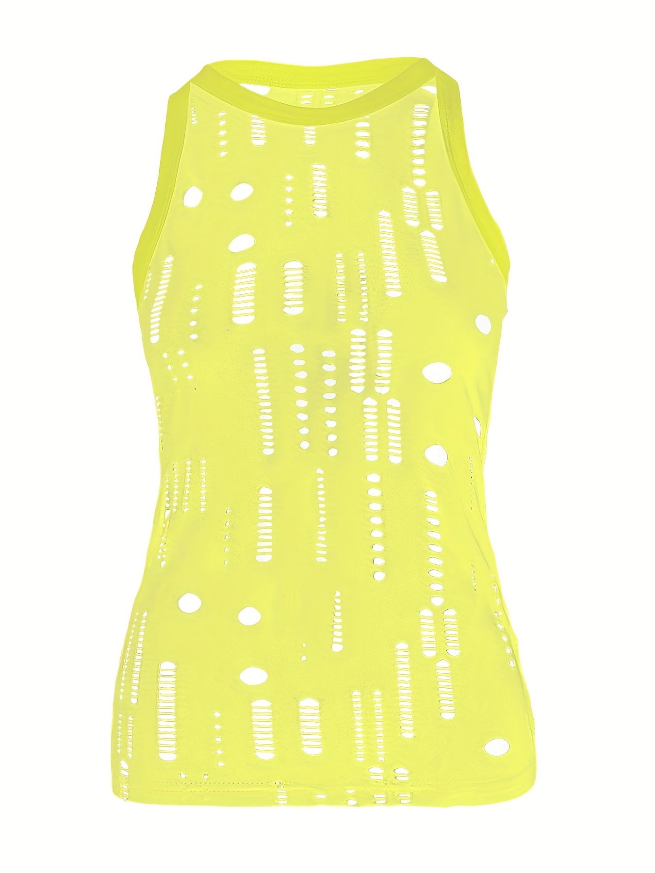 Neon yellow shop tank top womens