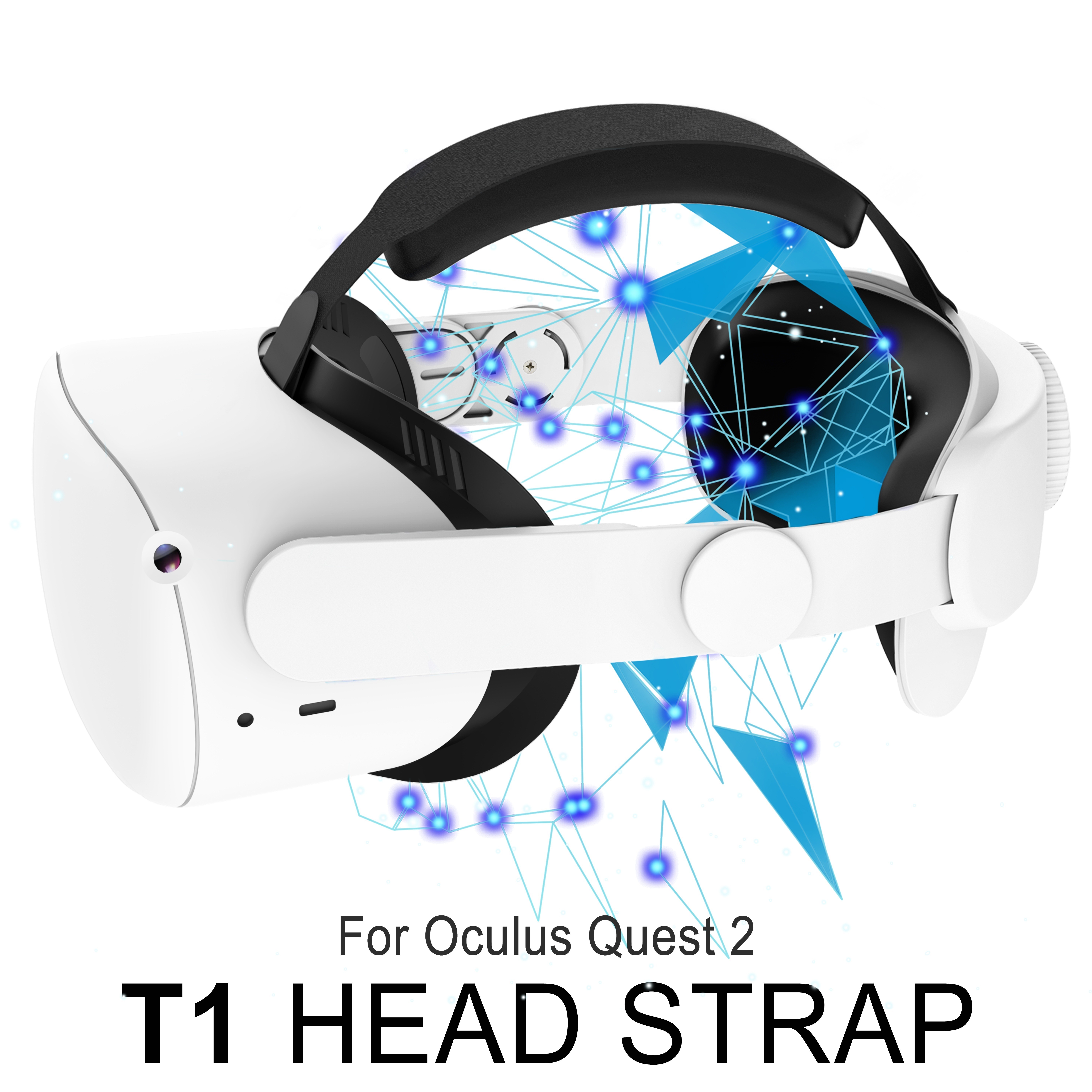 elite strap compatible for oculus quest 2 vr game headstrap adjustable vr headset accessories for replacement comfort support pu surface lightweight
