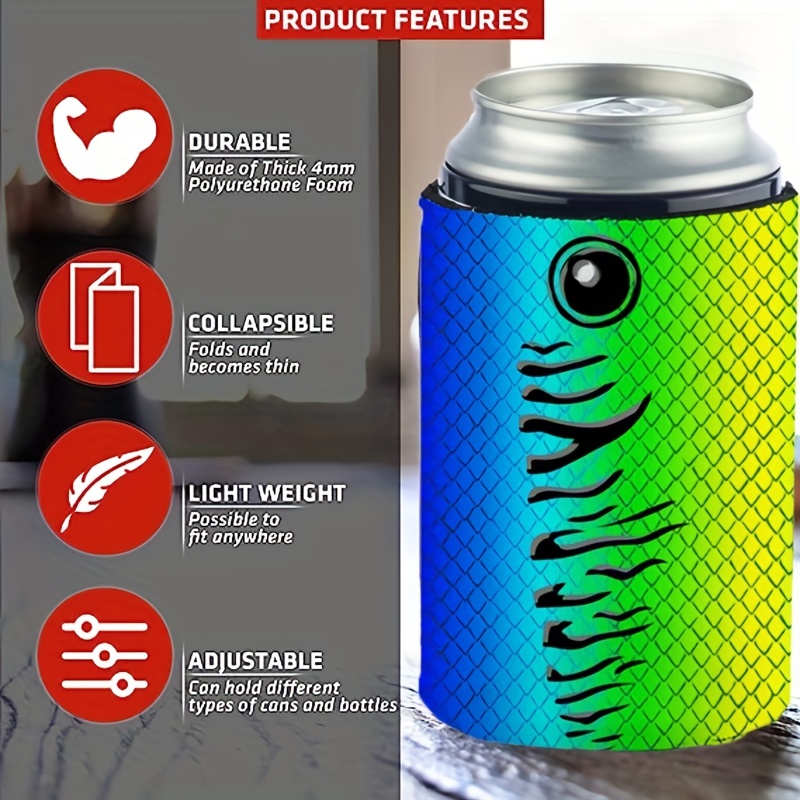 Fishing Lure Tumbler Style Design Printed Neoprene Cooler - Temu