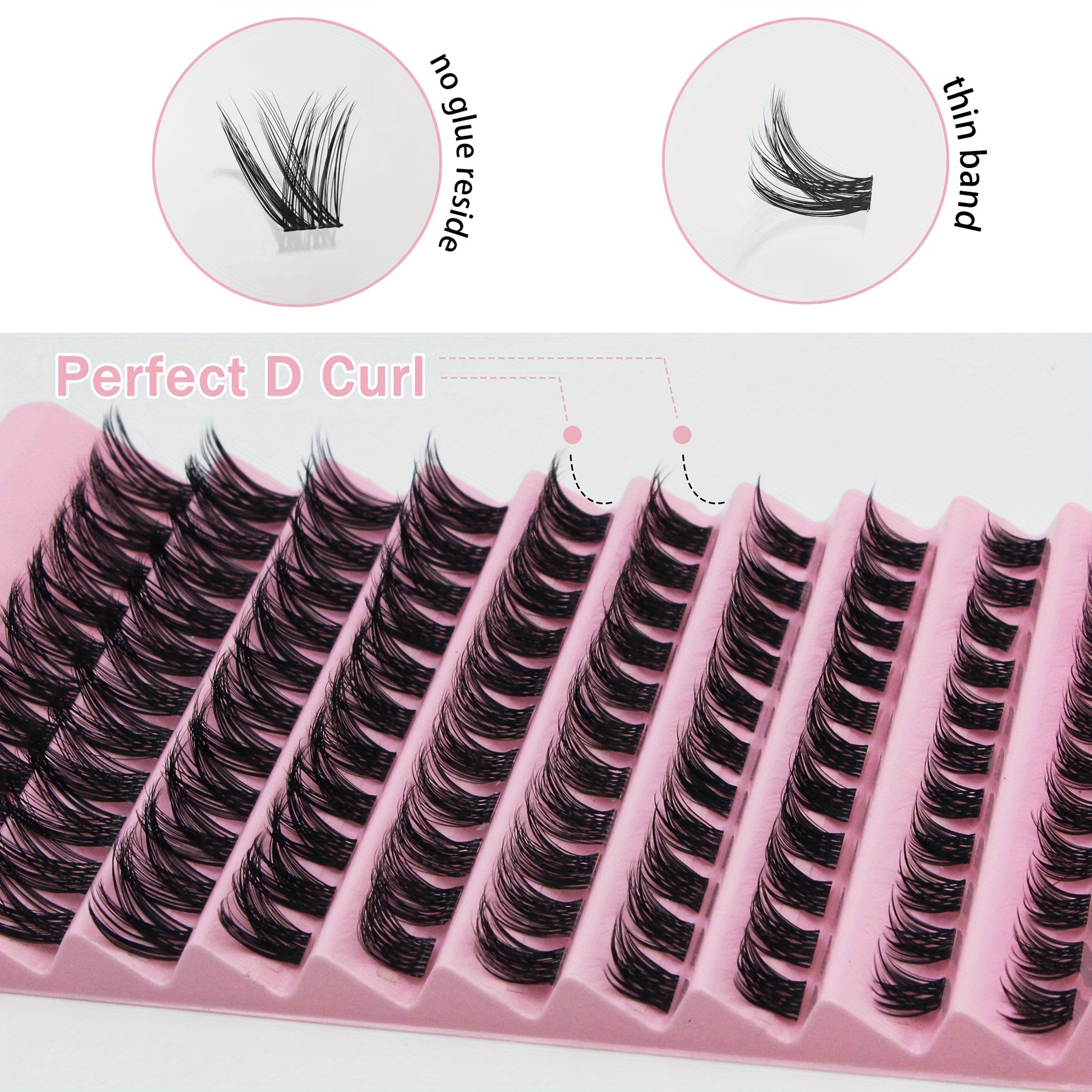 110Pcs DIY Eyelash Extensions 8 16mm False Lashes D Curling Natural Look