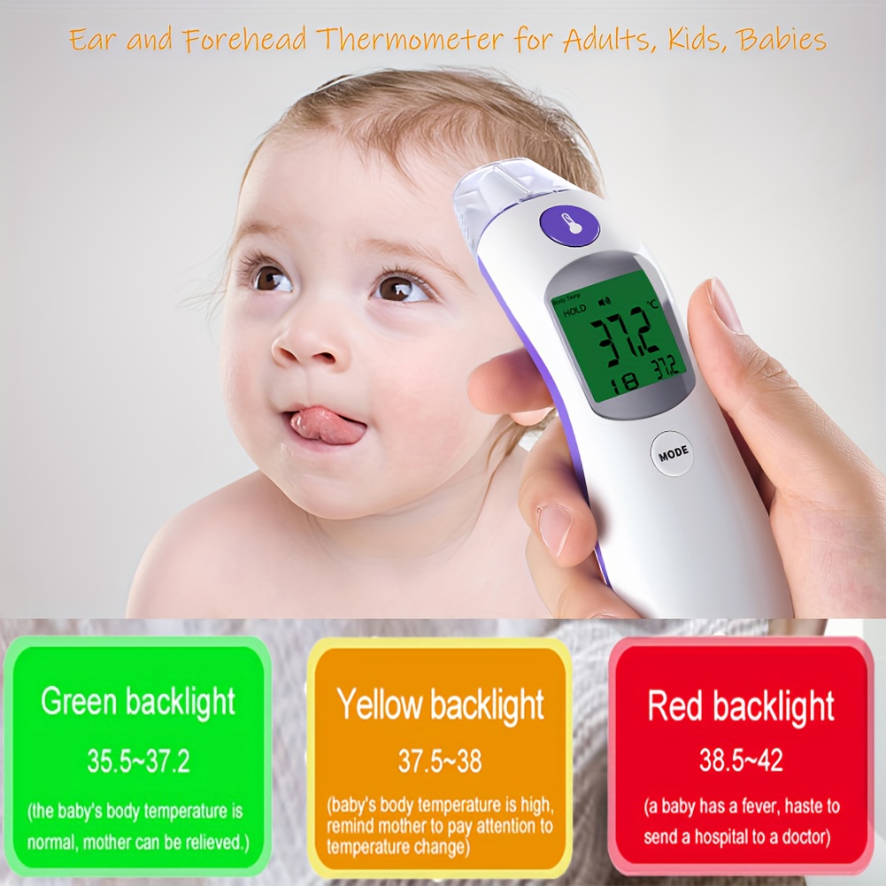 Jumper Medical Forehead Thermometer, Non Contact Thermometer for Forehead  and Object Surface Measurement with Instant Reading and Fever Warning for  Kids and Adults (Sky Blue)