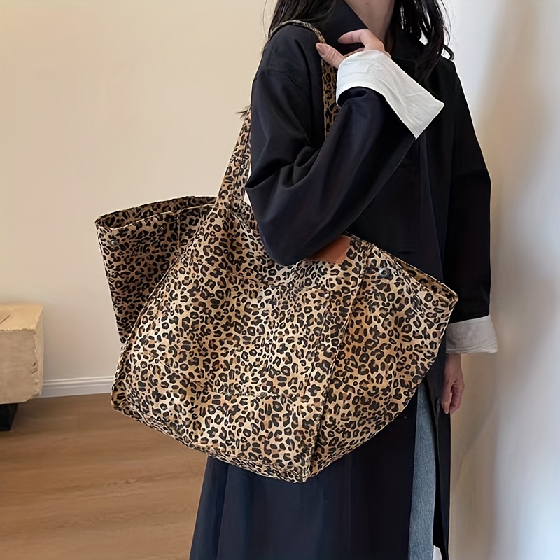 Leopard Print Handbag Large Capacity Crossbody Bag Women's - Temu