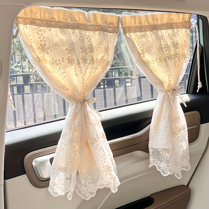 Car Curtain Shading Curtain Cloth Art Car Sunscreen Heat Insulation Shading  Curtain Cute Car Interior Accessories